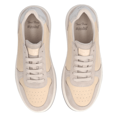 Aina Dames Sneakers Leer Gris