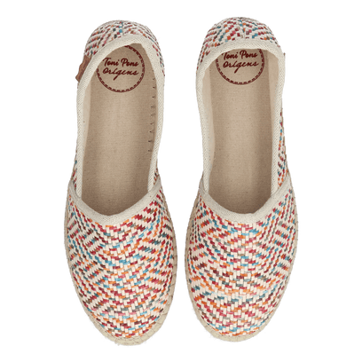 Alma-MS Dames Espadrilles Raffia Multi