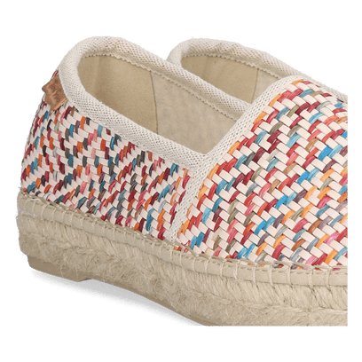 Alma-MS Dames Espadrilles Raffia Multi
