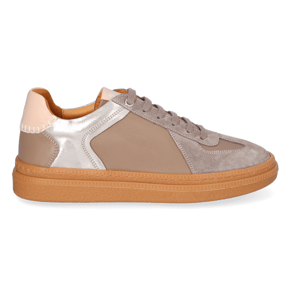 Aurea Dames Sneakers Leer Taupe Aurea Dames Sneakers Leer Taupe