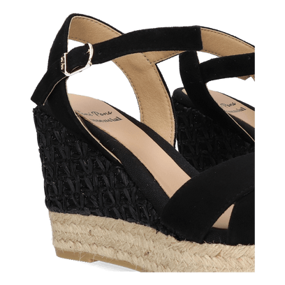 Ava-A Suede Dames Espadrilles Negre