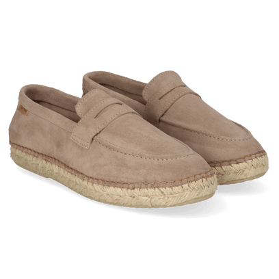 Benet Heren Espadrilles Suede Gris