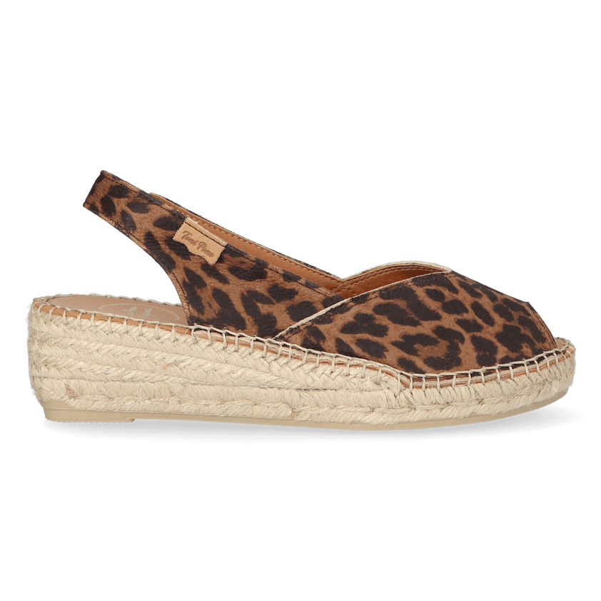 Bernia-P Dames Espadrilles Leer Leo