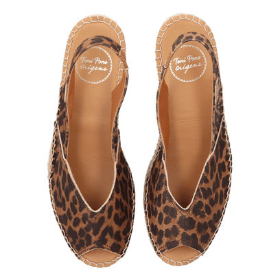 Bernia-P Dames Espadrilles Leer Leo