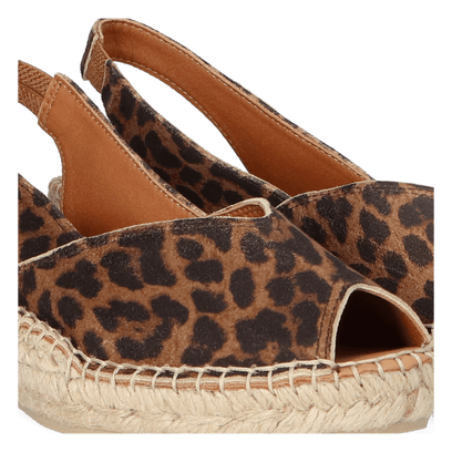 Bernia-P Dames Espadrilles Leer Leo
