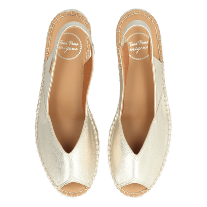 Bernia-P Dames Espadrilles Leer Plati