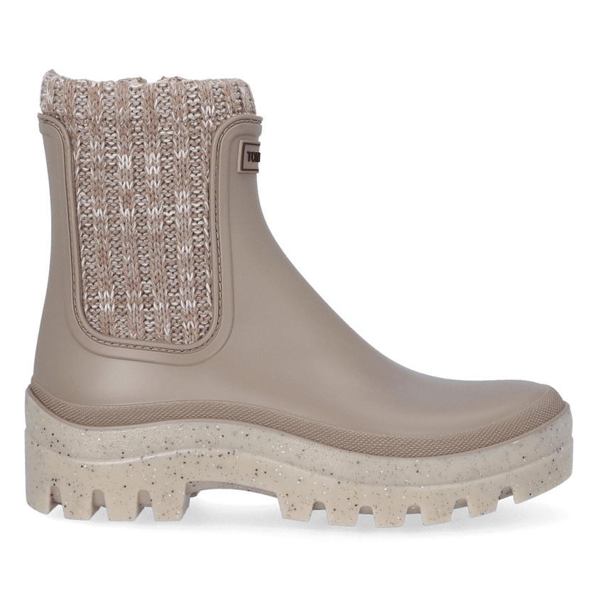 Camos Dames Chelsea Regenboots Taupe