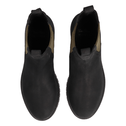 Carla-NC Dames Chelsea Boots Leer Negre