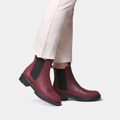 Carla-NL Dames Chelsea Boots Leer Vi