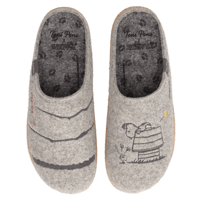 Charlie Heren Pantoffels Vilt Gris