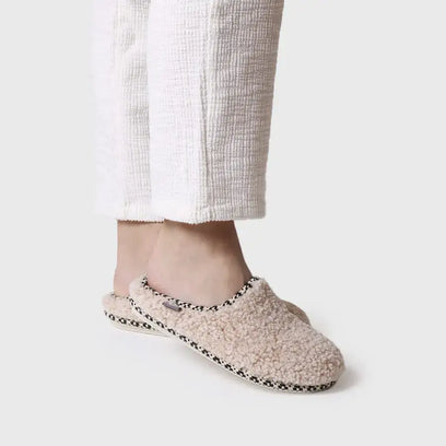 Darla-SB Dames Pantoffels Wol Beige