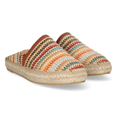 Denise-NM Dames Espadrilles Raffia Multi