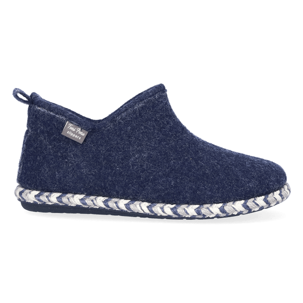 Duna-FP Dames Pantoffels Vilt Blau Duna-FP Dames Pantoffels Vilt Blau