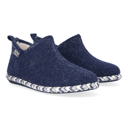 Duna-FP Dames Pantoffels Vilt Blau