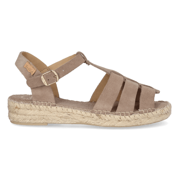 Elena Dames Espadrilles Suede Taupe Elena Dames Espadrilles Suede Taupe