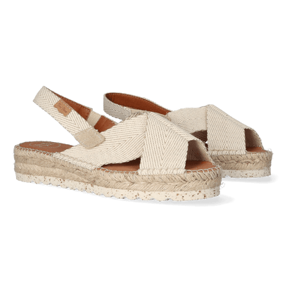 Elvira Canvas Dames Espadrilles Cru