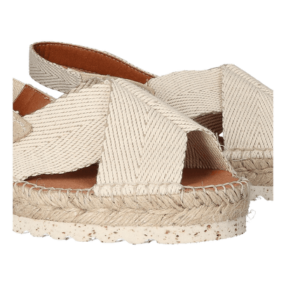 Elvira Canvas Dames Espadrilles Cru