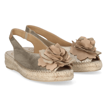 Erica-FA Dames Espadrilles Champagne