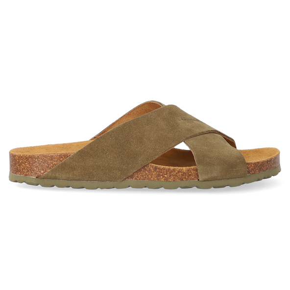 Gol-QT Heren Slippers Suede Army Gol-QT Heren Slippers Suede Army