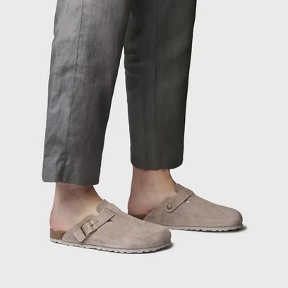 Gregor-QT Heren Clogs Suede Gris