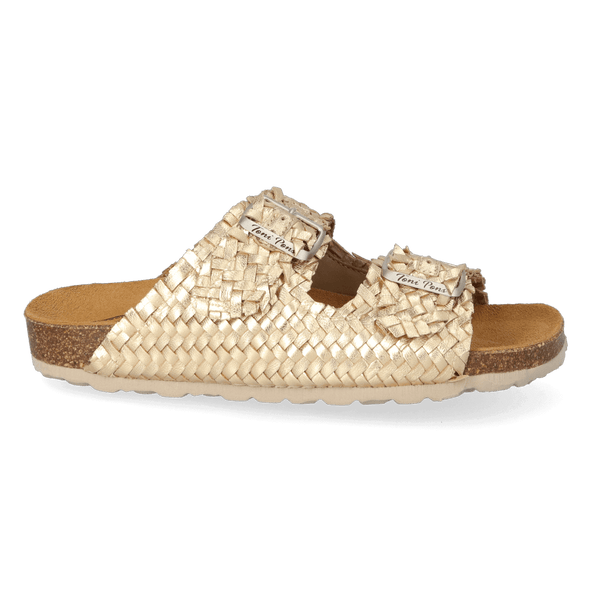 Guam-TE Dames Slippers Leer Plati Guam-TE Dames Slippers Leer Plati