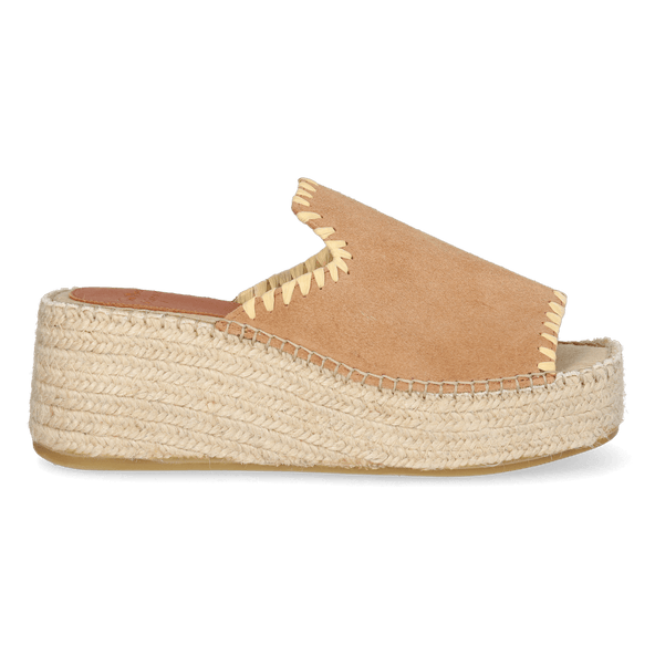Ilenia-SD Dames Espadrilles Suede Camel Ilenia-SD Dames Espadrilles Suede Camel