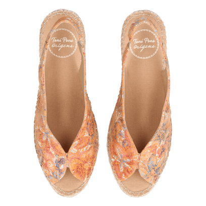 Laila-LL Dames Espadrilles Leer Multi