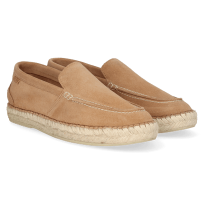 Milo Heren Espadrilles Suede Camel