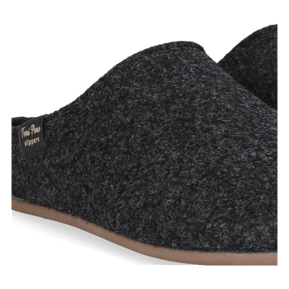Mona-FR Dames Pantoffels Gerecycled Vilt Negre