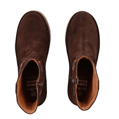 Monells Dames Boots Suede Marro