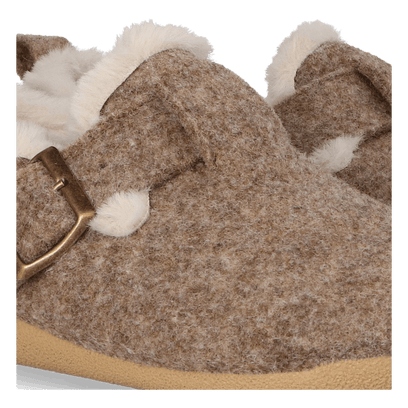Moni-FP Dames Pantoffels Vilt Taupe