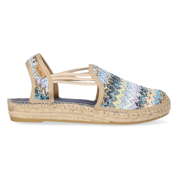 Noa-NZ Raffia Dames Espadrilles Blau Noa-NZ Raffia Dames Espadrilles Blau