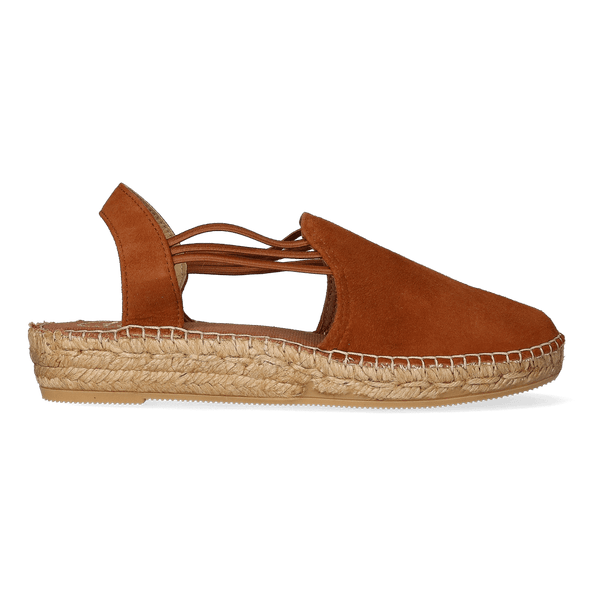 Nuria Suede Dames Espadrilles Cognac Nuria Suede Dames Espadrilles Cognac