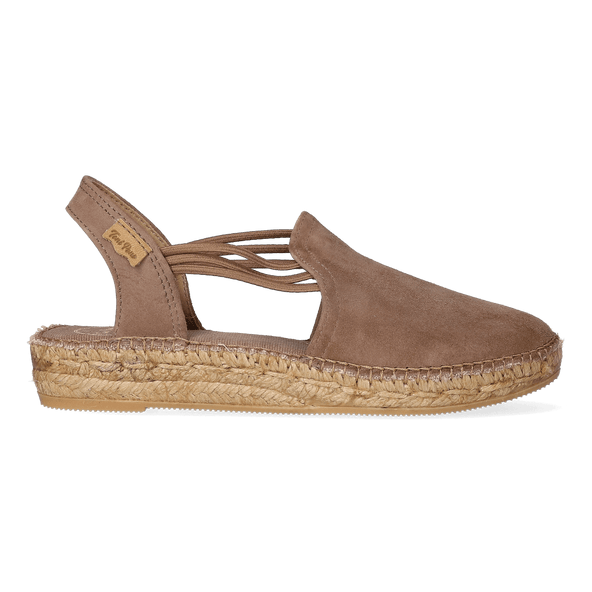 Nuria Suede Dames Espadrilles Taupe Nuria Suede Dames Espadrilles Taupe