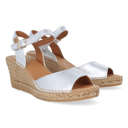 Sia-P Leren Dames Espadrilles Plata