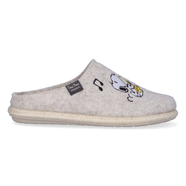 Snoopy Dames Pantoffels Vilt Milk Snoopy Dames Pantoffels Vilt Milk