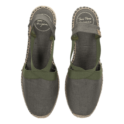 Ter Linnen Dames Espadrilles Caqui