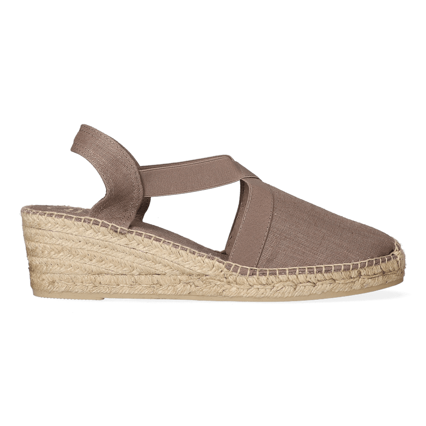 Ter Linnen Dames Espadrilles Taupe