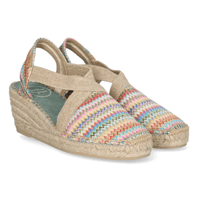 Terra-MH Dames Espadrilles Raffia Multi