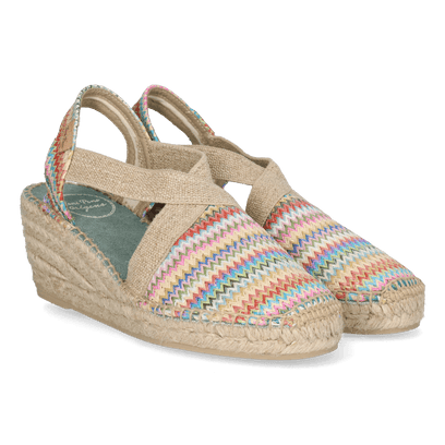 Terra-MH Dames Espadrilles Raffia Multi