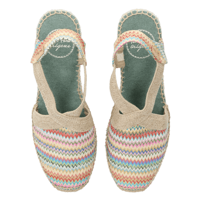 Terra-MH Dames Espadrilles Raffia Multi