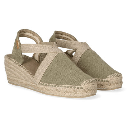 Terra-V Dames Espadrilles Caqui Vintage