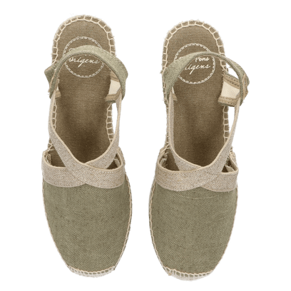 Terra-V Dames Espadrilles Caqui Vintage