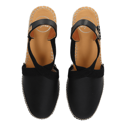 Tossa Leren Dames Espadrilles Negre