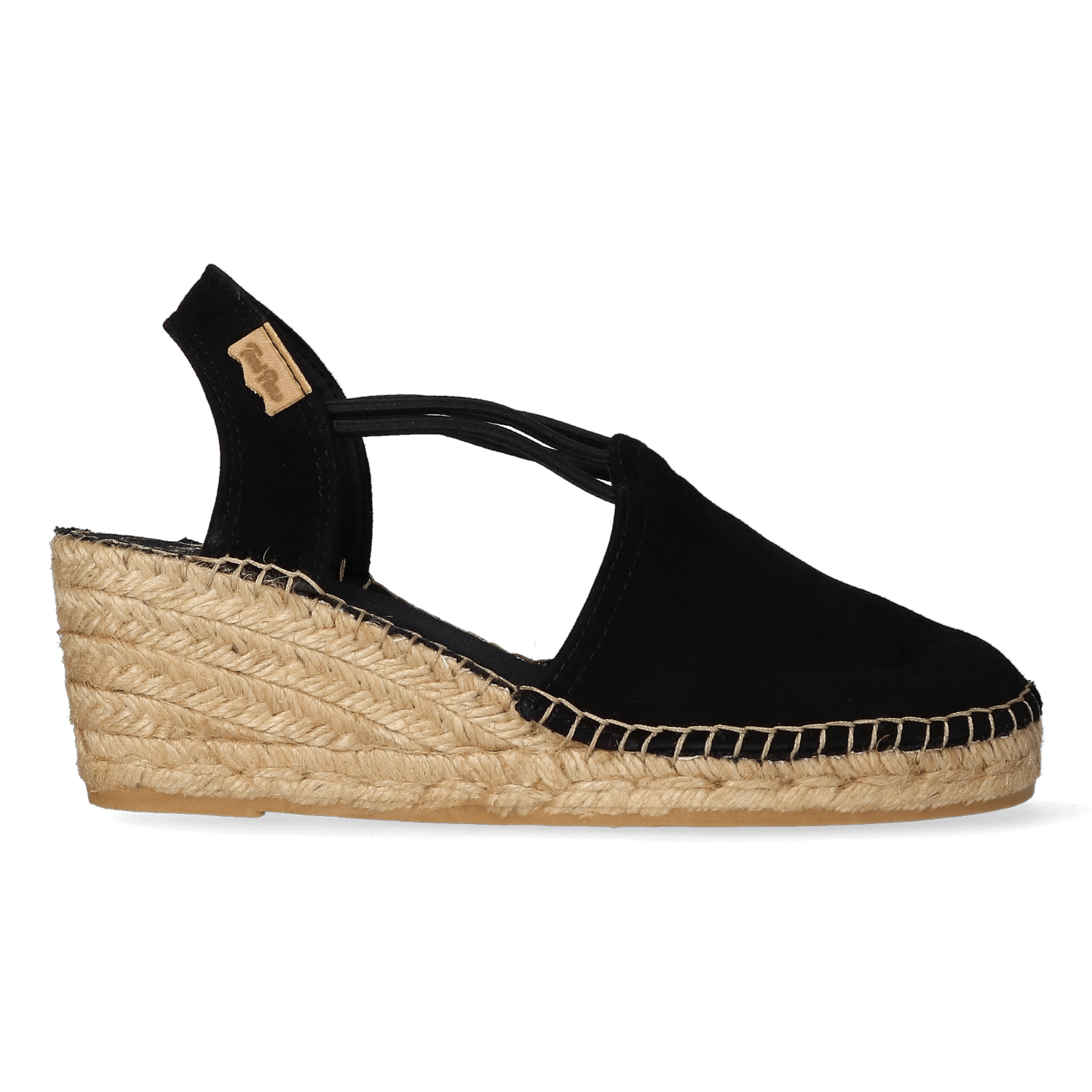 Tremp Dames Espadrilles Sleehak Zwart Suede Toni Pons