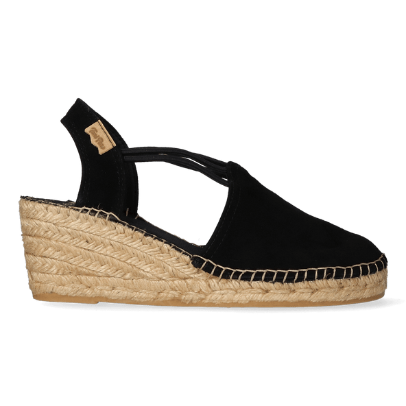 Tremp Suede Dames Espadrilles Negre Tremp Suede Dames Espadrilles Negre
