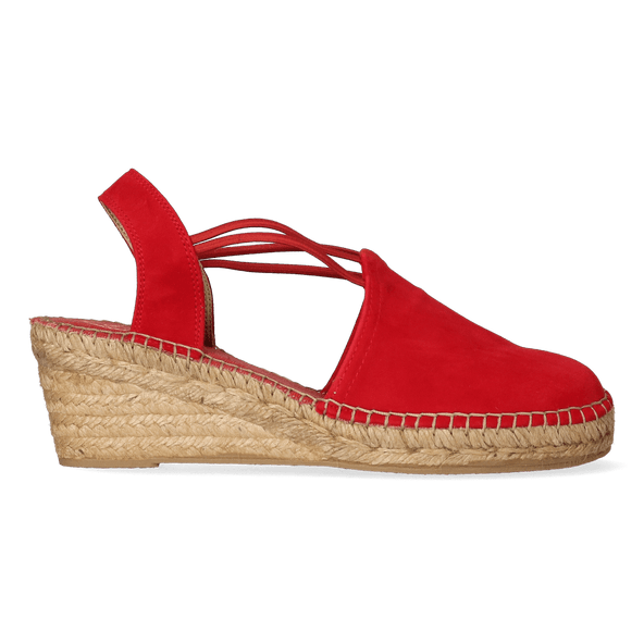 Tremp Suede Dames Espadrilles Vermell Tremp Suede Dames Espadrilles Vermell