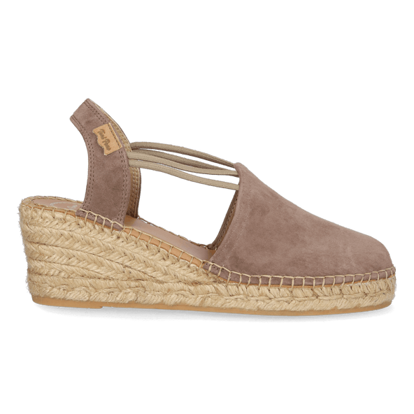 Tremp Suede Dames Espadrilles Taupe Tremp Suede Dames Espadrilles Taupe