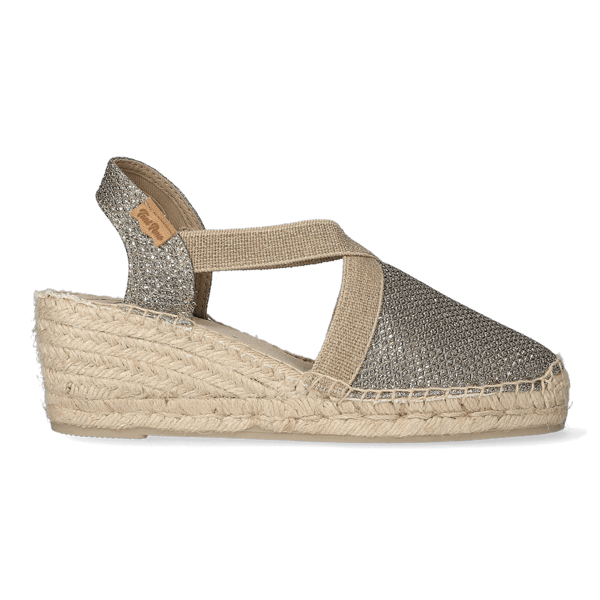 Triton Textiel Dames Espadrilles Caqui