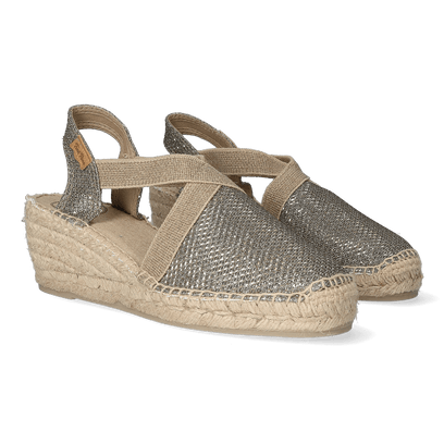 Triton Textiel Dames Espadrilles Caqui